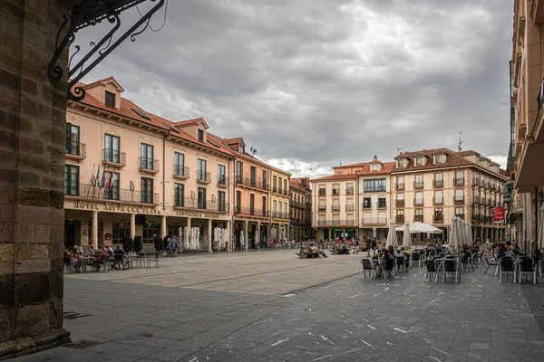 Astorga Ισπανία Ιούλιος 2020 Κεντρική Πλατεία Στην Πόλη Astorga Ισπανία — Φωτογραφία Αρχείου
