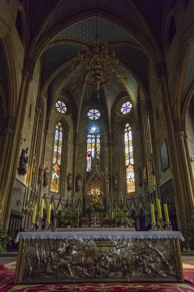 Altar Catedral Cidade Zagreb Croácia Imagens Royalty-Free