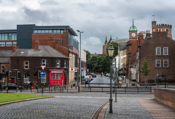 Carlisle Kumbria Sierpień 2020 Widok Miasto Terenów Zamkowych Carlisle Kumbria — Zdjęcie stockowe