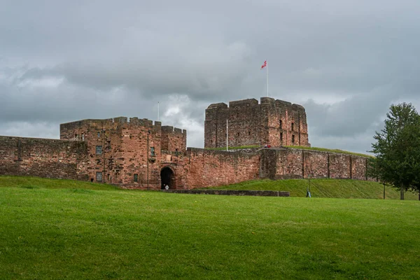 Carlisle Cumbria Reino Unido Agosto 2020 Paredes Tijolos Vermelhos Castelo Fotografias De Stock Royalty-Free