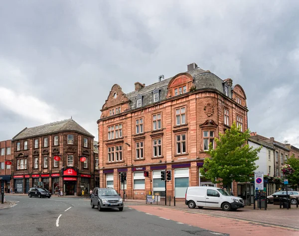 Carlisle Cumbria Agosto 2020 Edifici Mattoni Rossi Nella Città Carlisle — Foto Stock