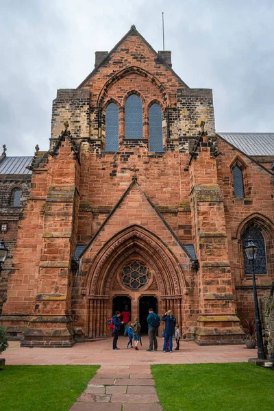 Carlisle Cumbria Srpen 2020 Carlisle Cathedral Entrance City Carlisle Cumbria — Stock fotografie