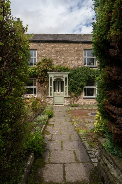 Chemin Jardin Menant Porte Entrée Dans Village Dent Cumbria Royaume — Photo