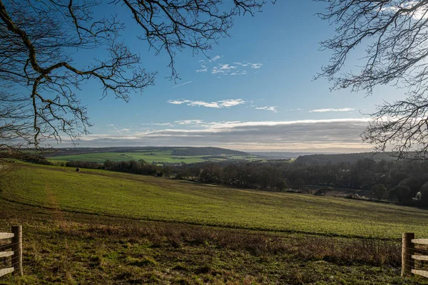 View Fields Medway Valley Winter — Stock Photo, Image