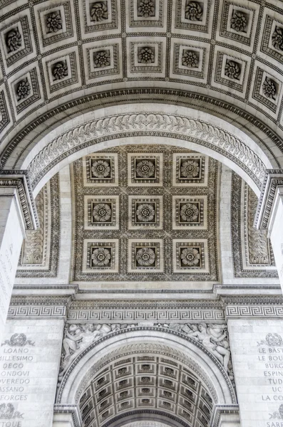 Detail of the underneath of the Arc de Triumph — Stock Photo, Image