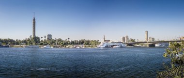 Nil Riverfront, Kahire, Mısır Panorama
