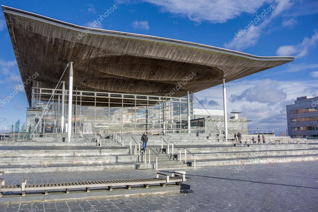 Welsh Assembly Building at Cardiff Bay, UK — Stock Photo © smartin69