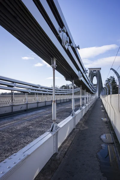 Stalen kabels van Clifton Suspension Bridge, Bristol, Verenigd Koninkrijk — Stockfoto