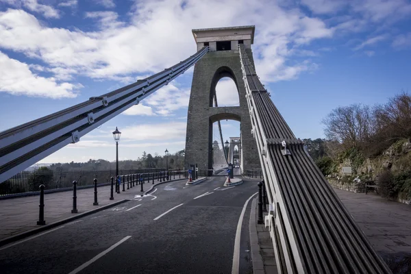 Ocelové kábly Clifton visutý most, Bristol, Velká Británie, Velká Británie — Stock fotografie