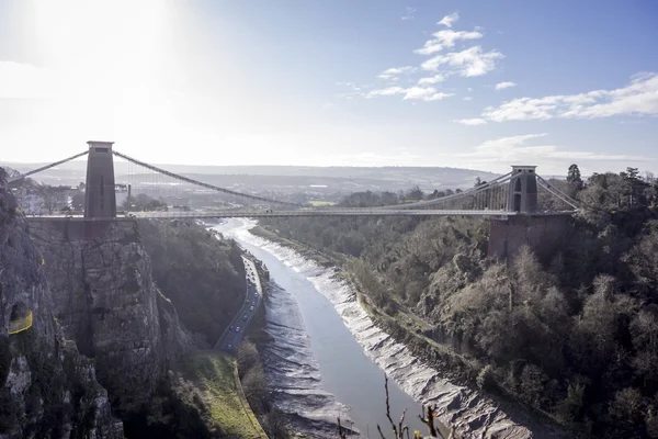 Most Clifton Suspension Bridge, Wielka Brytania Bristol — Zdjęcie stockowe