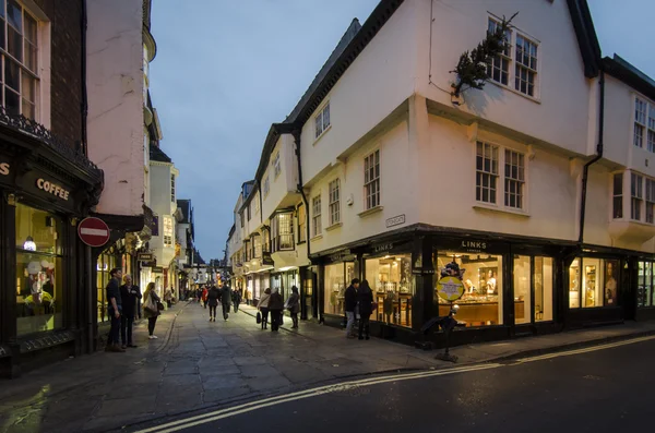 Stonegate a York al tramonto — Foto Stock