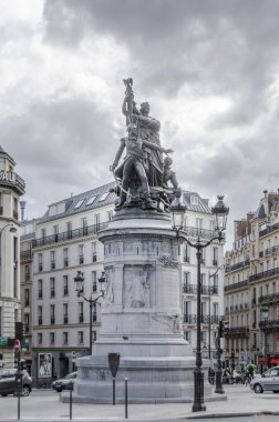 Statue of Maréchal Moncey in Place de Clichy, Paris, France