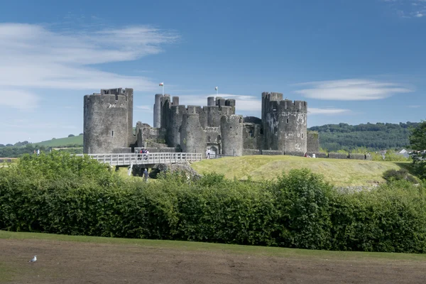 Zamek Caerphilly, Wales, Wielka Brytania — Zdjęcie stockowe