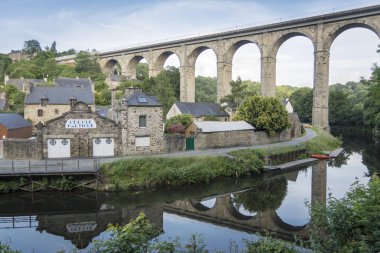 Viaduct at Dinan, Brittany, France clipart