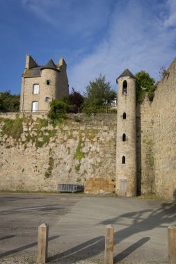 Şehir duvarının, Dinan, Brittany, Fransa