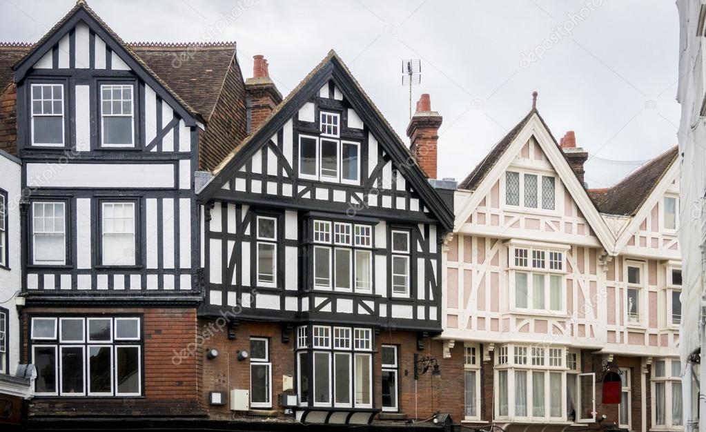 Tudor Half-Timbered House Frontage