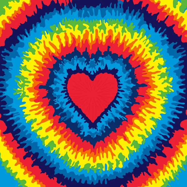 Heart Tie Dye Background — Stock Vector