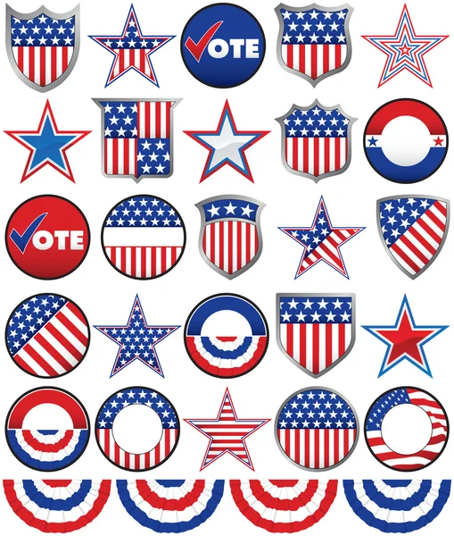Badges politiques — Image vectorielle