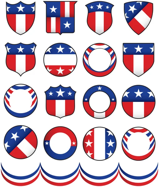 Political Badges — Stock Vector