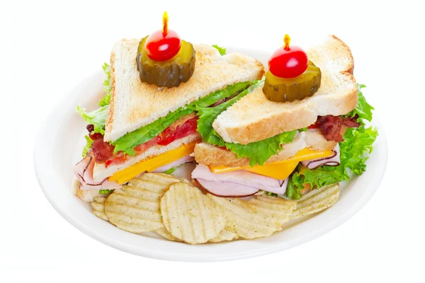 Clubhaus-Sandwich Stockbild