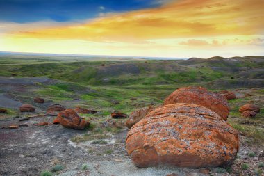 Kırmızı Rock Coulee akşam
