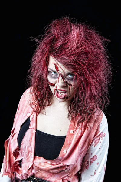 Zombie czerwoną głową — Zdjęcie stockowe