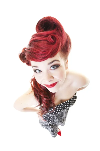 Pinup Fisheye Retrato — Fotografia de Stock