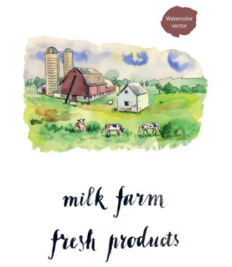 Bir manzara içinde üç inek