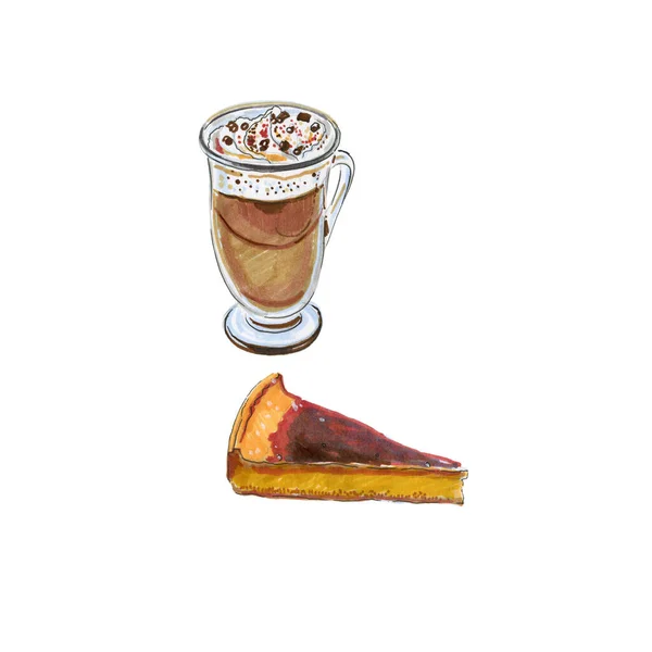 Итальянский Кофе Bicerin Торт Delices Paris — стоковое фото