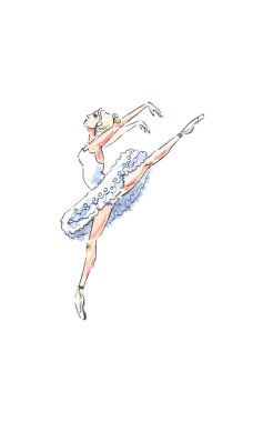 Suluboya illüstrasyon, 12 günlük Noel Büyüsü Dansı, vektör illüstrasyonu