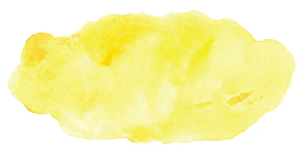 Sfondo Ellisse Acquerello Giallo Disegnato Mano Con Texture Prin Giallo — Vettoriale Stock