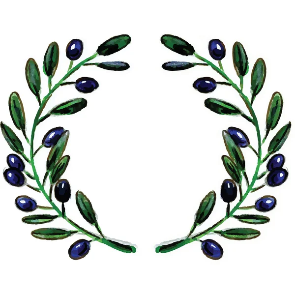 Wreathe κλαδί ελιάς — Διανυσματικό Αρχείο
