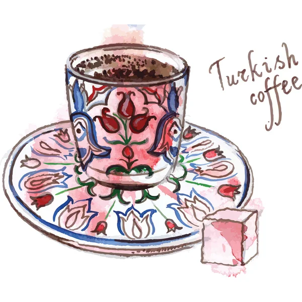 Turkiskt kaffe — Stock vektor