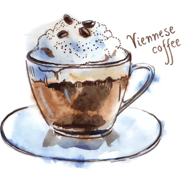 Café viennois — Image vectorielle