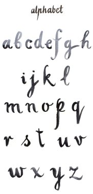 Suluboya alfabesi - illüstrasyon