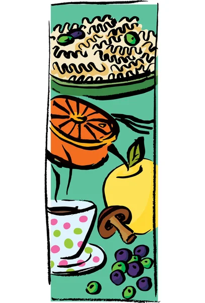 Breakfast and pasta Royalty Free Stock Vectors