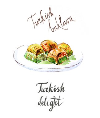 Suluboya baklava, Türk Lokumu, tatlı