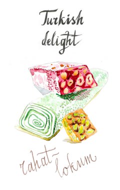 Suluboya Türk rahat lokum