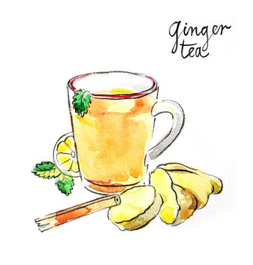 Suluboya zencefil çayı