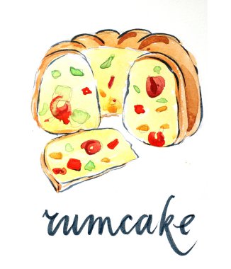 şekerlenmiş meyve pasta