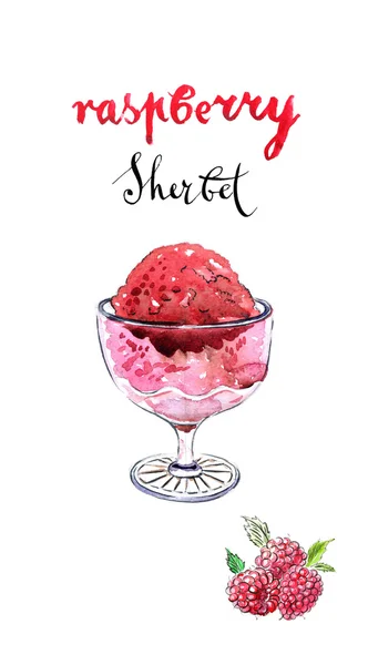 Himbeerserbet (Sorbet)) — Stockfoto