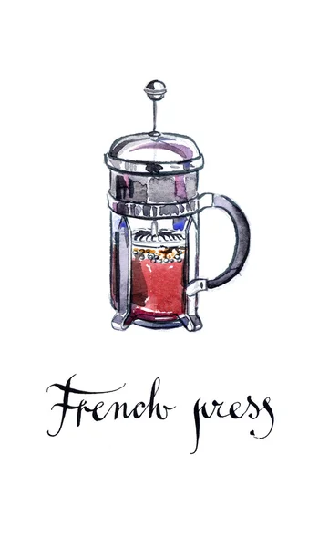 Franse pers koffie — Stockfoto