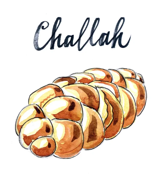 유대인 꼰된 challah — 스톡 사진