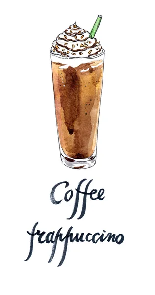 Kávé frappuccino - illusztráció — Stock Fotó