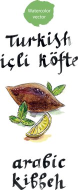 İçli köfte: Bir lezzetli Arapça yemek yağsız kıyma, kuzu ve