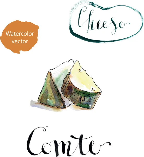 Portion de fromage Comte fort — Image vectorielle