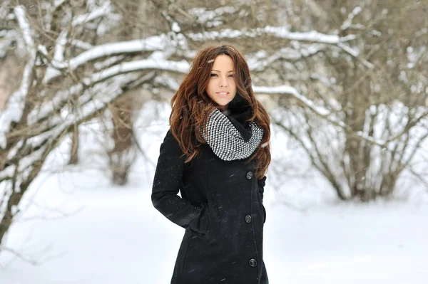 Mujer joven retrato de invierno — Foto de Stock