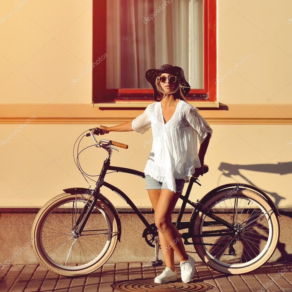 female retro bike