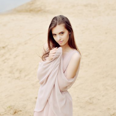 Açık şehvetli kız moda portre 