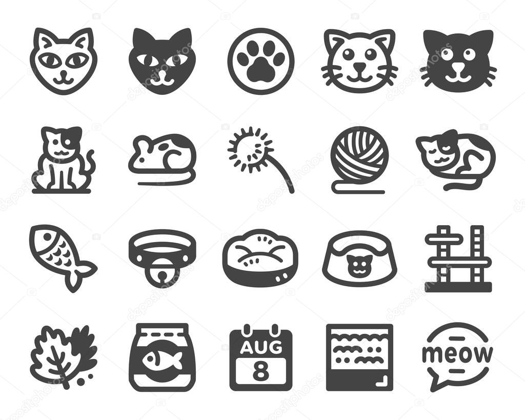 People thin line icon set,vector and illustration